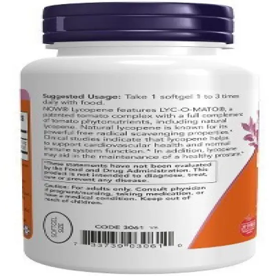 Lycopene 10mg by Now Foods  -  120 Softgel image {2}