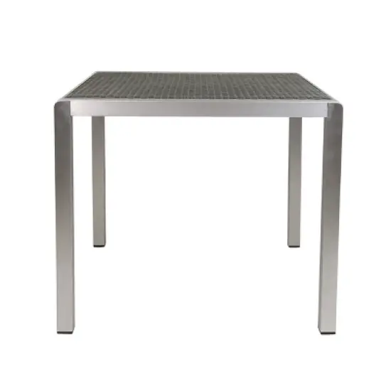 Gulches Patio Dining Tables - Modern Square Outdoor Table with Faux Wood Top image {3}