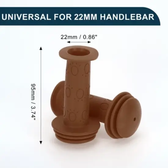 Unique Bargains Bike Handlebar Grips Covers 3.74" Brown 1 Pair image {4}