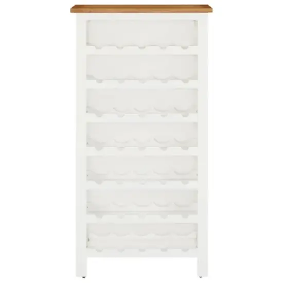 vidaXL Modern Wine Cabinet - Spacious Wooden Storage for Wine Enthusiast - Solid Oak and Acacia Wood Construction - Holds 35 Bottles image {8}