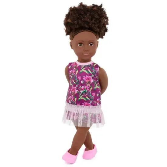 Our Generation Lucia 18" Fashion Doll with Faux-Fur Jacket & Floral Dress image {1}
