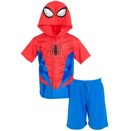 Marvel Avengers Spider-Man Venom Thor Captain America Athletic T-Shirt MeshShorts Outfit Set Toddler image {8}