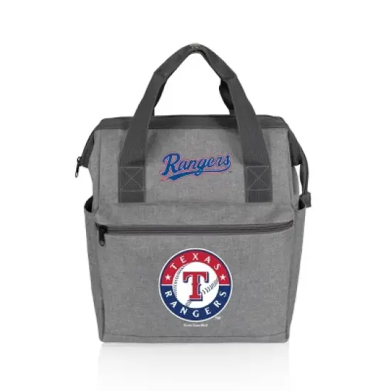 MLB Texas Rangers Insulated Cooler Backpack: Zip Closure, Adjustable Straps, 16-Can Capacity image {3}