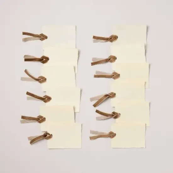 Place Setting Cards with Brown Velvet Ribbon 12ct - Hearth & Hand&trade; with Magnolia image {3}