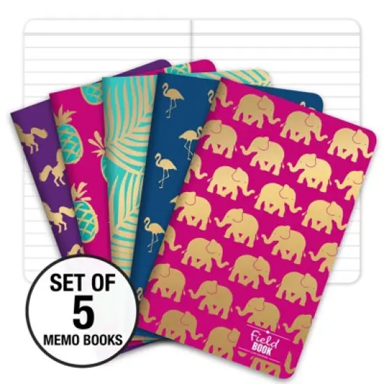 Elan Publishing Company 5 x 8 Field Book Set - Lined Text / Combo. FOIL PATTERNS image {4}