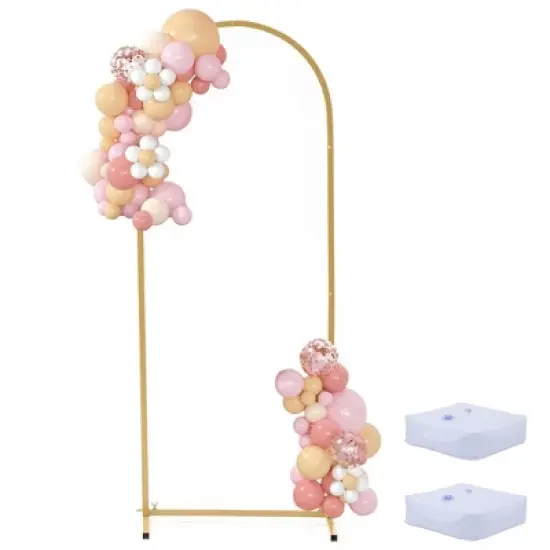Gold Arch Backdrop Stand  Metal Wedding Arch Stand Gold Arched Frame for Ceremony Outdoor Indoor Decoration image {7}