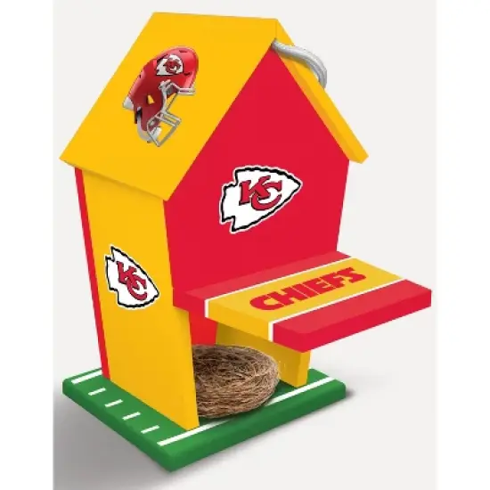 MasterPieces Officially Licensed NFL Kansas City Chiefs outdoor wood birdhouse! image {2}