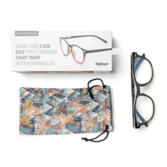 Optimum Optical Signature Blue Light Filtering Magnifying Readers - The Scenic Route image {2}