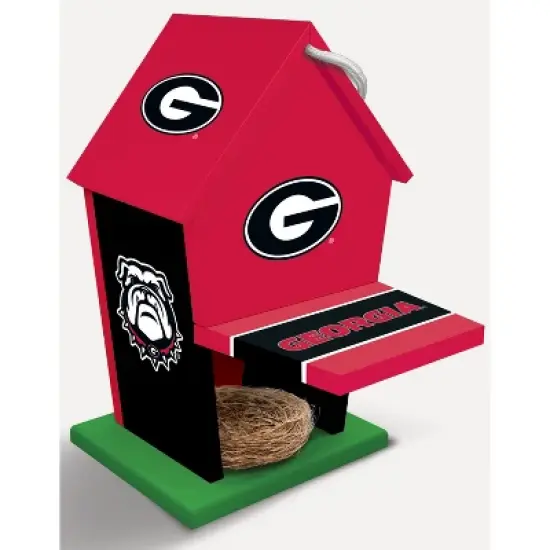 MasterPieces Officially Licensed NCAA Georgia Bulldogs outdoor wood birdhouse! image {2}