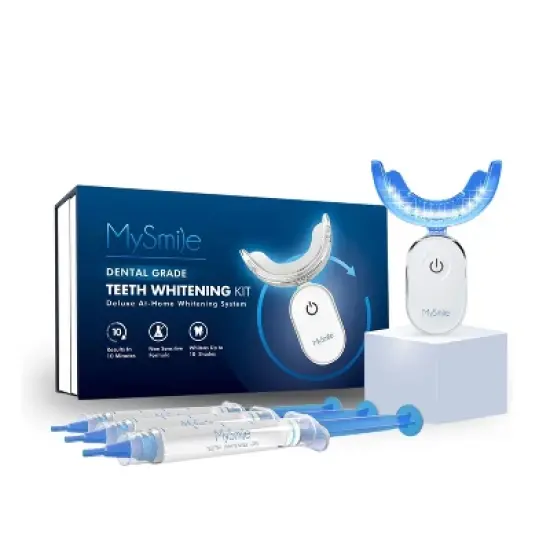 MySmile Teeth Whitening Kit with LED Light, 10 Min, 3 * 22% CP Teeth Whitening Gel image {6}