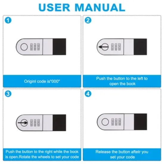 Unique Bargains PU Leather Waterproof With Lock Journal image {3}