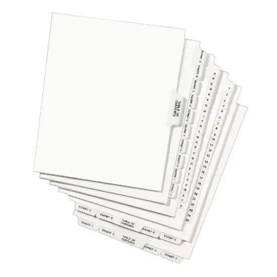 Avery Legal Exhibit Dividers, 201-225, Unpunched, 3 Sets (21862) image {5}