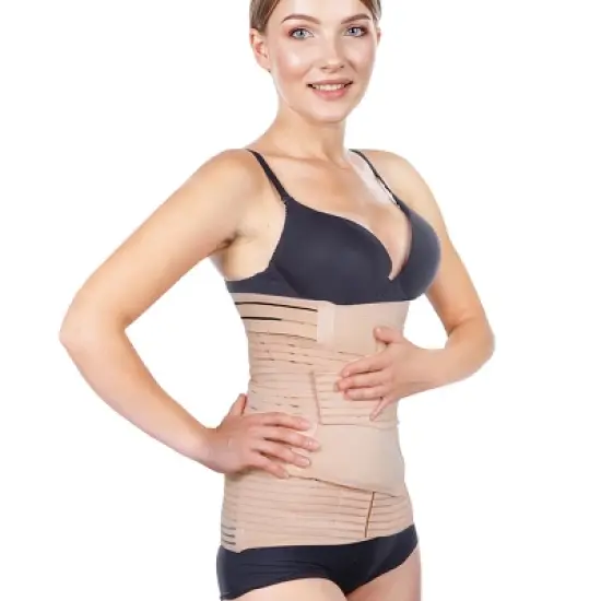 KeaBabies 2 in 1 Postpartum Belly Support Recovery Wrap, Belly Band For Postnatal, Pregnancy, Maternity (Classic Ivory) image {4}