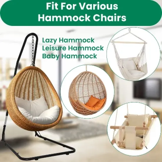 FDW Hammock Chair Stand Adjustable Height, Stand Only image {4}
