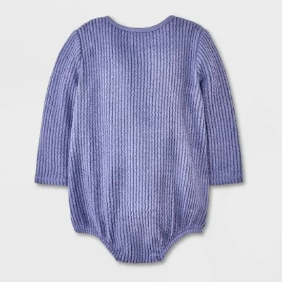 Grayson Collective Baby Long Sleeve Wrap Bodysuit - Navy Blue image {1}