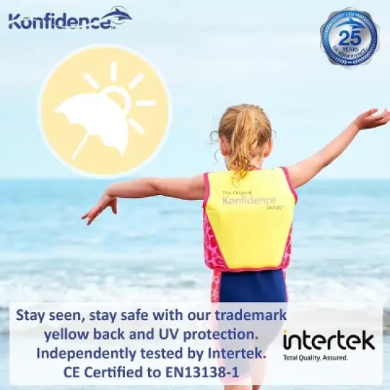 Konfidence Learn to Swim Buoyancy Jacket in Martha Red Stripe image {4}