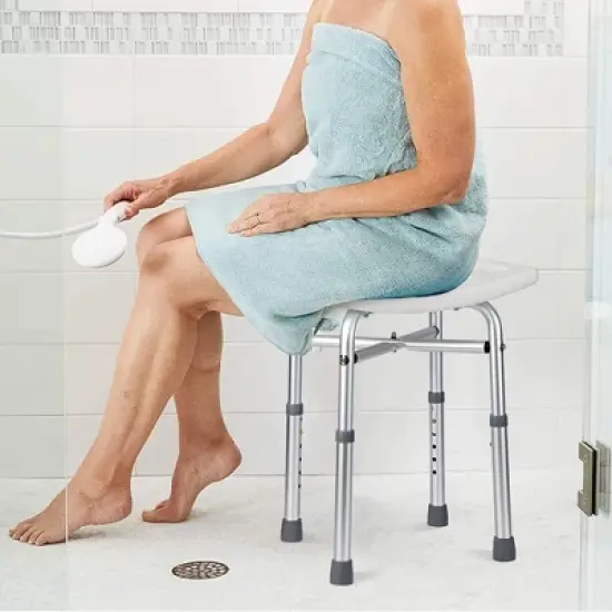 Whizmax Shower Bench Shower Chair for Bathroom Bathtub with Adjustable Height Legs Bear 350 lb Capacity Slip Resistant image {5}