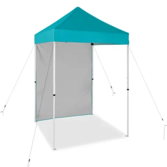 EAGLE PEAK 5x5ft Easy Setup Pop Up Canopy Tent with One Wall image {23}