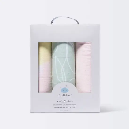 Muslin Swaddle Blanket - Cloud Island&trade; Brushstrokes - 3pk image {2}