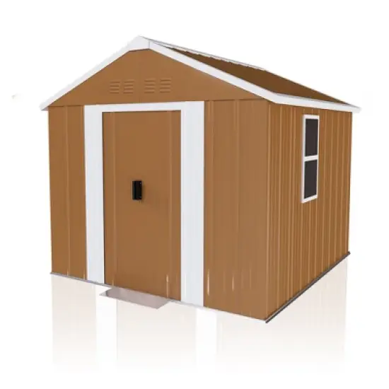 MOEPISY 6X4 FT Heavy Duty Metal Storage Shed with Windows, Lockable Door and Ventilation, Weatherproof image {5}