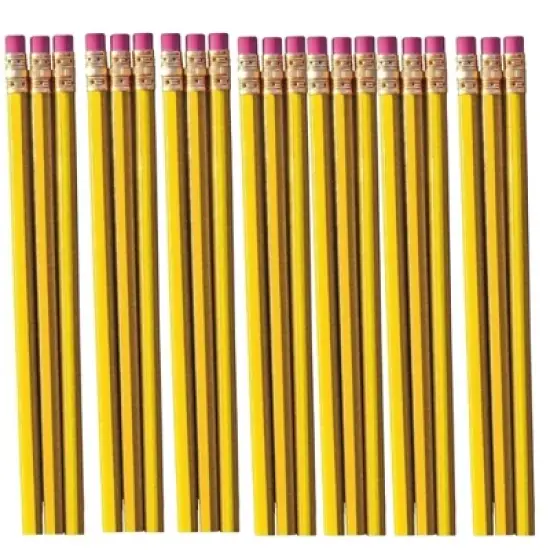 Classic Yellow #2 Pencils (24 Pack) - HB Lead, Hexagonal Barrel image {1}