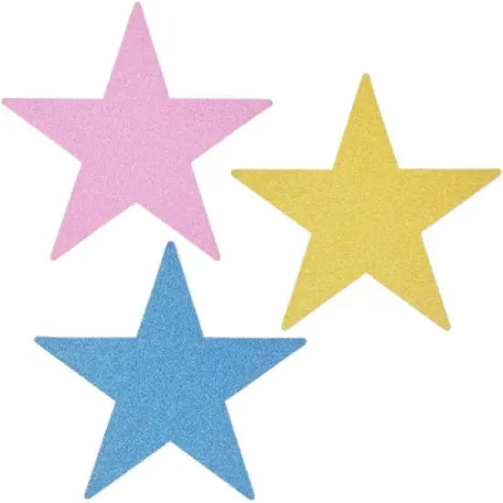 Bright Creations Glitter Star Cutouts (60 Count), 6 Colors image {2}