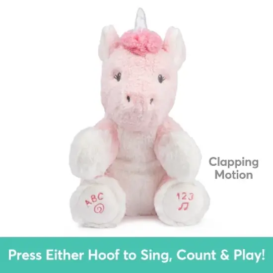 Baby GUND Alora the Unicorn Animated Plush, Singing Stuffed Animal Sensory Toy, Sings ABC Song and 123 Counting Song, Pink, 11&rdquo; image {2}