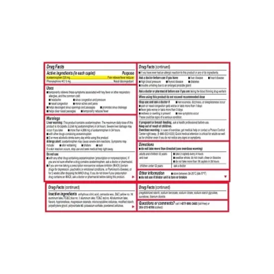 Tylenol Acetaminophen Sinus + Headache Caplets - 24ct image {8}