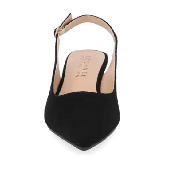 Journee Collection Womens Sylvia Sling Back Covered Block Heel Pumps image {5}