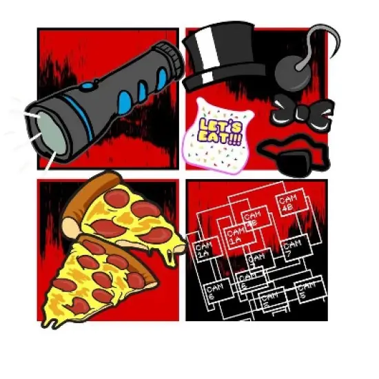 Five Nights at Freddy's Starter Pack Boy's Black T-shirt image {1}