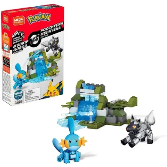 Mattel Mega Construx Pok&eacute;mon Battle Pack | Mudkip  VS. Poochyena image {1}