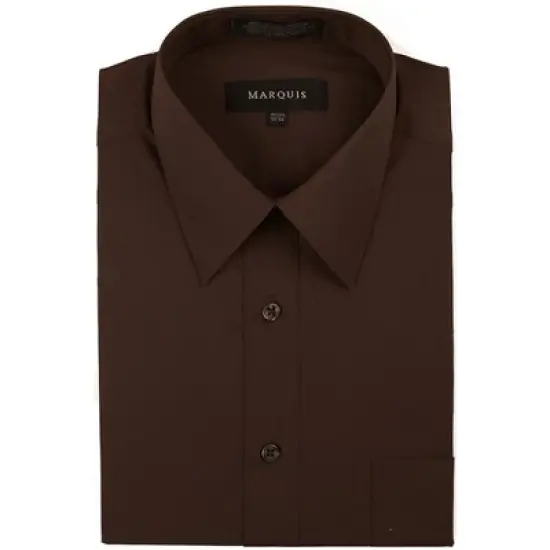 Classic Regular Fit Long Sleeve Point Collar Dress Shirt image {4}