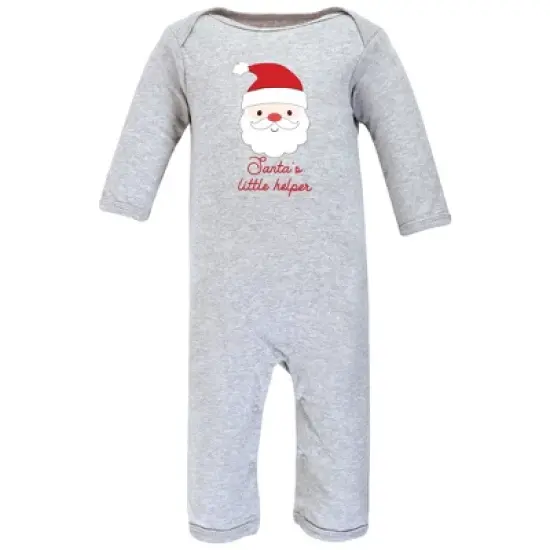 Hudson Baby Unisex Baby Cotton Coveralls, Santa Reindeer image {2}