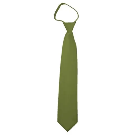 Men's Solid Color Zipper Neckties image {26}