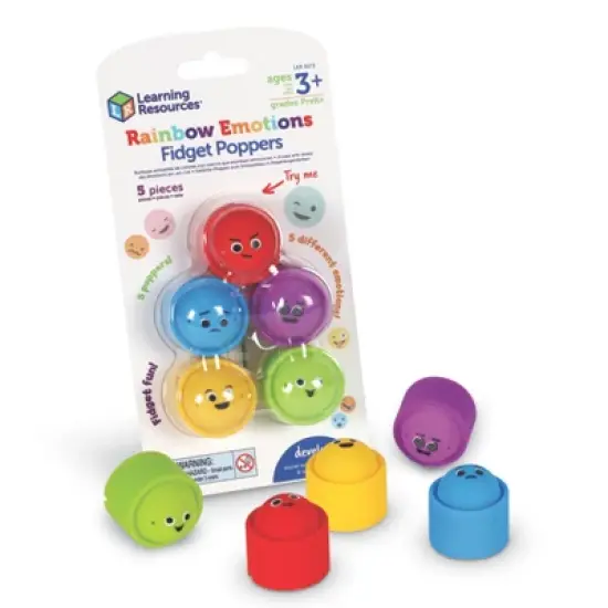 Learning Resources Rainbow Emotion Poppers: Teaching Charts & Props for Preschool Social Skills Development, Set of 10 image {8}
