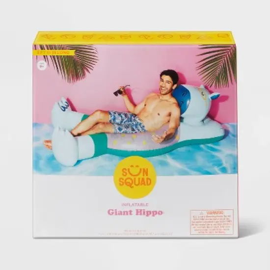 Kids' Hippo Pool Float - Sun Squad&trade; image {3}