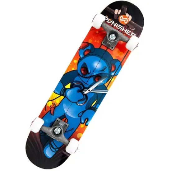Punisher Skateboards Puppet Complete 31-Inch Skateboard with Canadian Maple, Black image {1}