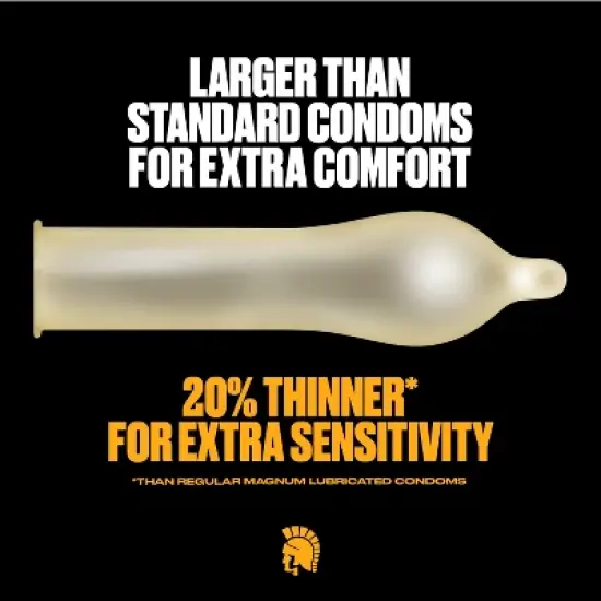 Trojan Magnum Raw Large Size Lubricated Latex Condoms - 10ct image {2}