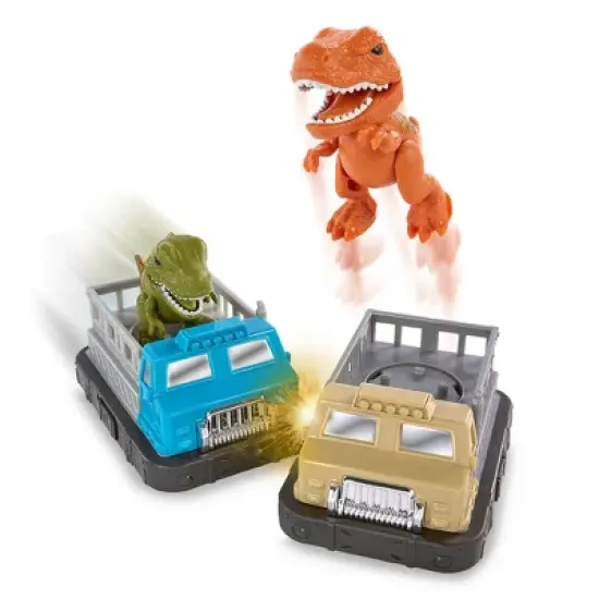 TERRA by Battat Remote Control Bumper Cars Set - Dinosaur: Educational Motorized Toys for Kids, Infrared Play Vehicles image {3}