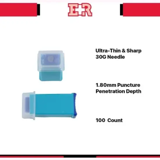 Ever Ready First Aid Safety Pressure Activated Lancets, Sterile Push Lancets with 30 Gauge for Blood Sugar Testing image {4}
