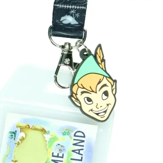 Disney Peter Pan Best Day Ever Lanyard with ID Badge Holder and Rubber Charm image {2}