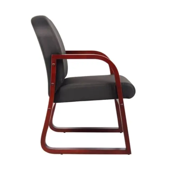 Mahogany Reception Chair - Boss Office Products image {3}