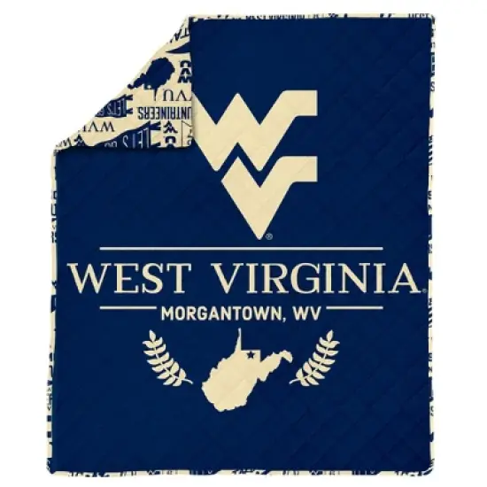 NCAA West Virginia Mountaineers 60 x 80 Quilted Throw Blanket image {5}