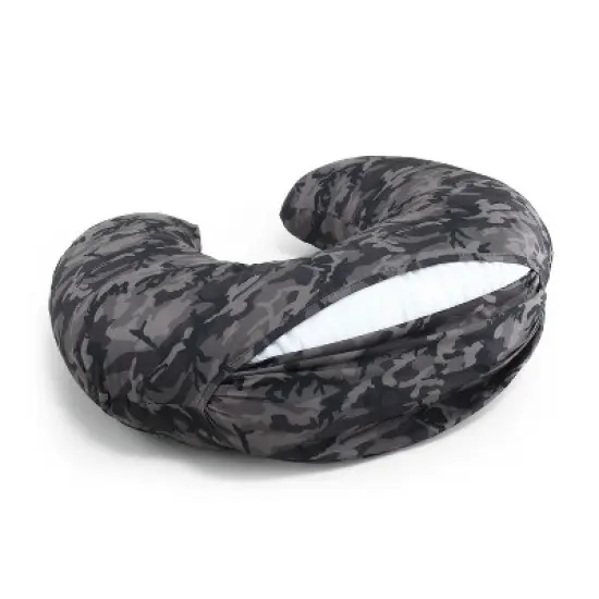 The Peanutshell Nursing Pillow for Breastfeeding, Black Camo image {5}