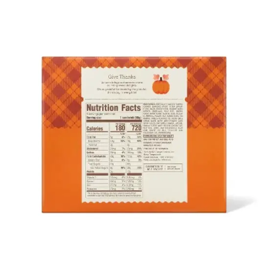 Pumpkin Jack o' Lantern Ice Cream Sandwiches - 13.52oz/4ct - Favorite Day&trade; image {1}