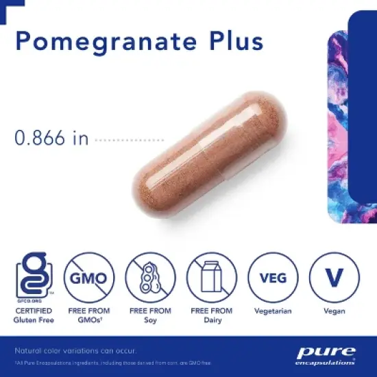 Pure Encapsulations Pomegranate Plus - Antioxidant Support for Vascular and Cellular Health* - 120 Capsules image {2}