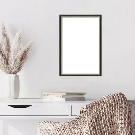 Amanti Art Theo Black Silver Narrow Framed Dry Erase Magnetic Board image {7}