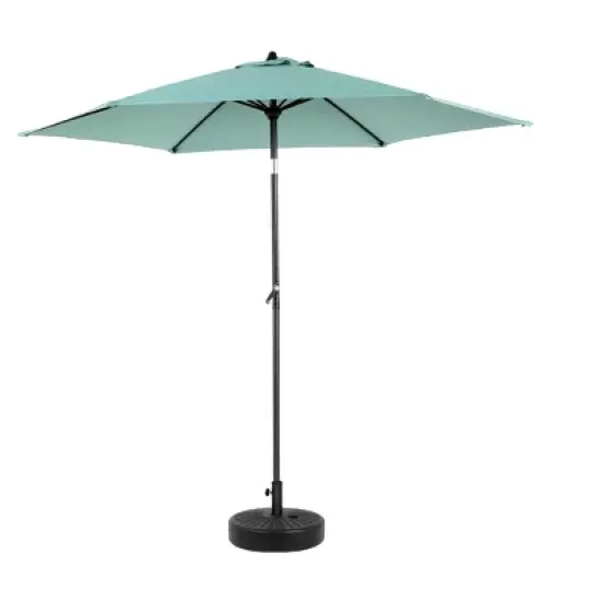 Gulches 9FT Outdoor Patio Umbrella Outdoor Table Umbrella with Push Button Tilt and Crank(Base Not Included)(Light green) image {1}