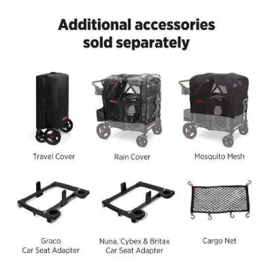 Radio Flyer Voya Quad XT Baby Stroller Wagon image {9}