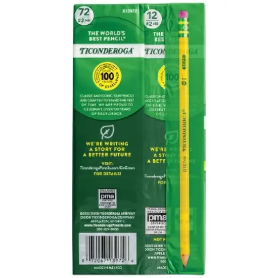 72ct Ticonderoga Wood #2 Pencil Yellow image {3}